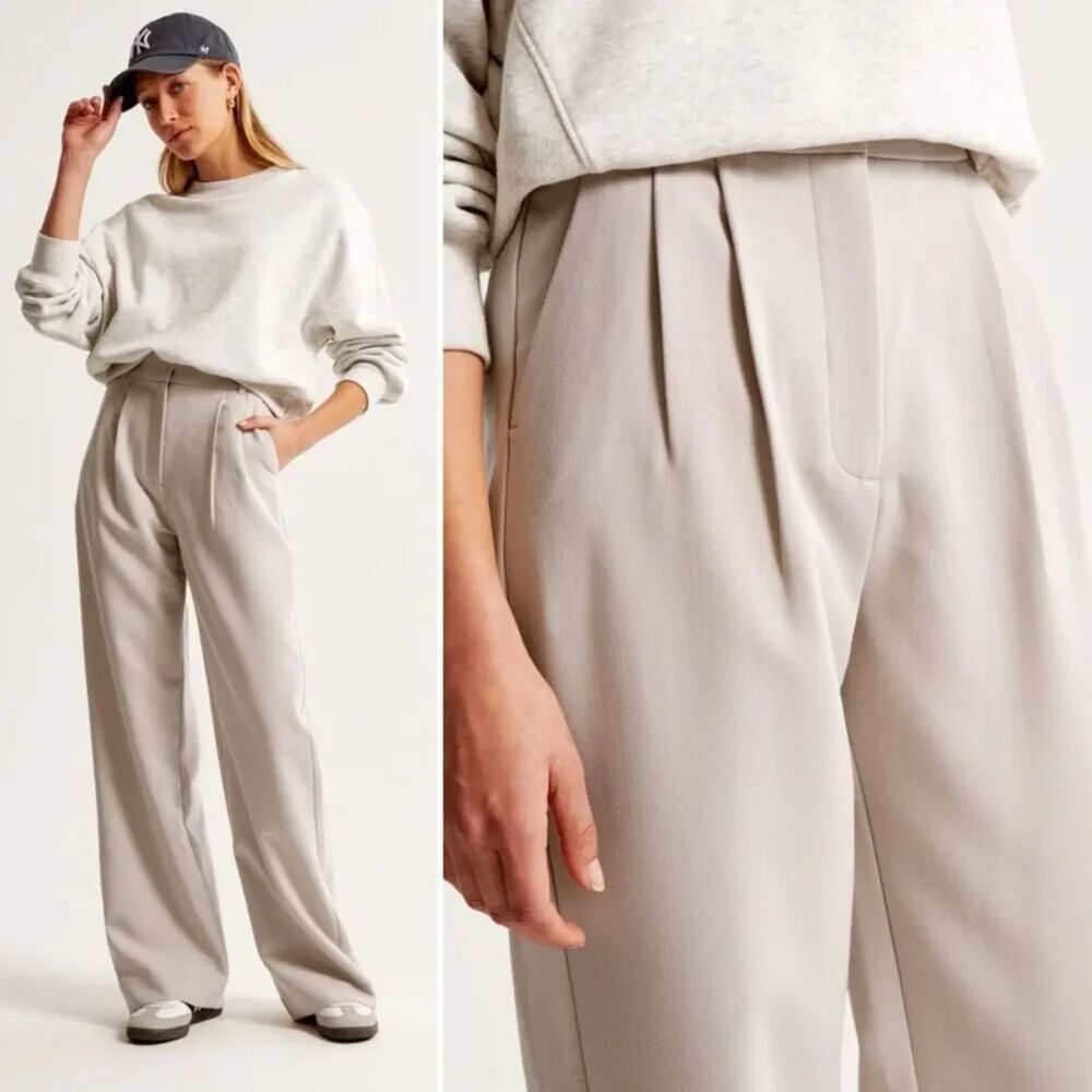 Abercrombie & Fitch Sloane Tailored Wide Leg Pant Size 29/8 NWT